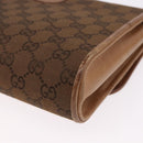 GUCCI GG Canvas Shoulder Bag Brown Gold Auth 191929-13