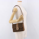 GUCCI GG Canvas Shoulder Bag Brown Gold Auth 191929-26