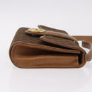 GUCCI GG Canvas Shoulder Bag Brown Gold Auth 191929-4