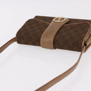 GUCCI GG Canvas Shoulder Bag Brown Gold Auth 191929-6
