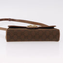 GUCCI GG Canvas Shoulder Bag Brown Gold Auth 191929-9