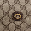 GUCCI GG Supreme Shoulder Bag PVC Beige Gold 156 02 086 Auth 191930-17