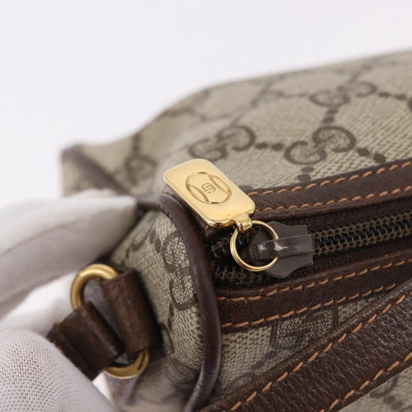 GUCCI GG Supreme Shoulder Bag PVC Beige Gold 156 02 086 Auth 191930