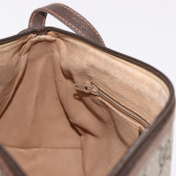 GUCCI GG Supreme Shoulder Bag PVC Beige Gold 156 02 086 Auth 191930