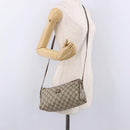 GUCCI GG Supreme Shoulder Bag PVC Beige Gold 156 02 086 Auth 191930-23