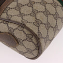 GUCCI GG Supreme Web Sherry Line Bag PVC Beige Gold 119 02 004 Auth 191933-14