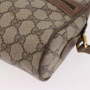 GUCCI GG Supreme Web Sherry Line Bag PVC Beige Gold 119 02 004 Auth 191933-15