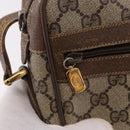GUCCI GG Supreme Web Sherry Line Bag PVC Beige Gold 119 02 004 Auth 191933-19