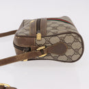GUCCI GG Supreme Web Sherry Line Bag PVC Beige Gold 119 02 004 Auth 191933-4