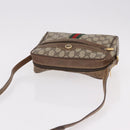 GUCCI GG Supreme Web Sherry Line Bag PVC Beige Gold 119 02 004 Auth 191933-6