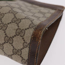 GUCCI GG Supreme Web Sherry Line Clutch Bag PVC Beige 37 014 2125 Auth 191934-10