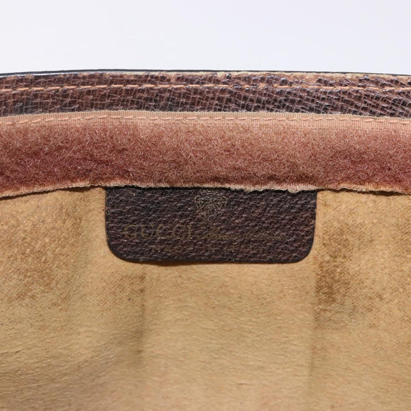 GUCCI GG Supreme Web Sherry Line Clutch Bag PVC Beige 37 014 2125 Auth 191934