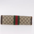 GUCCI GG Supreme Web Sherry Line Clutch Bag PVC Beige 37 014 2125 Auth 191934-8