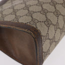 GUCCI GG Supreme Web Sherry Line Clutch Bag PVC Beige 37 014 2125 Auth 191934-9