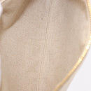 PRADA Hand Bag Canvas Beige Gold Auth 191935-11