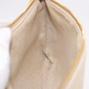 PRADA Hand Bag Canvas Beige Gold Auth 191935-19