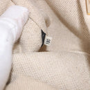 PRADA Hand Bag Canvas Beige Gold Auth 191935-12