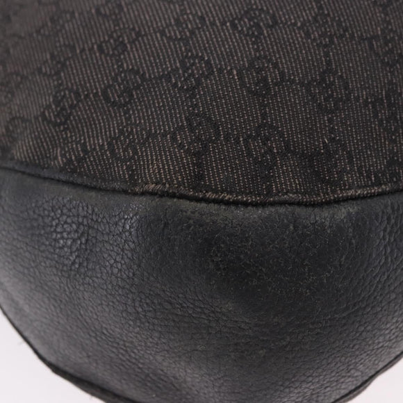 GUCCI GG Canvas Hand Bag Outlet Black Silver 179777 Auth 191936