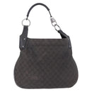 GUCCI GG Canvas Hand Bag Outlet Black Silver 179777 Auth 191936-2