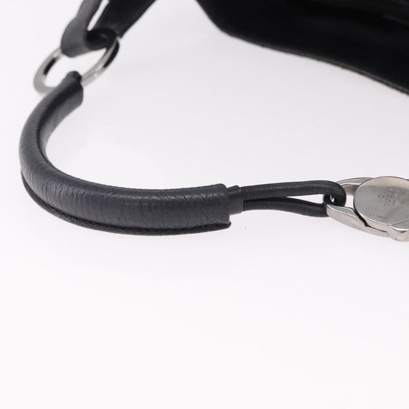 GUCCI GG Canvas Hand Bag Outlet Black Silver 179777 Auth 191936