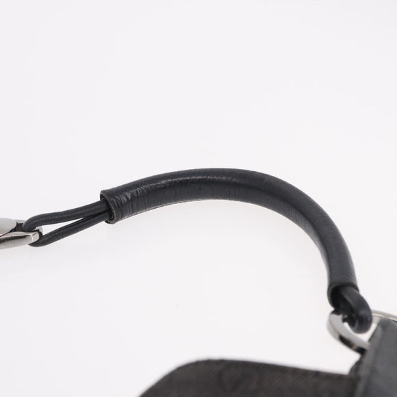 GUCCI GG Canvas Hand Bag Outlet Black Silver 179777 Auth 191936