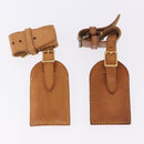LOUIS VUITTON Name Tag Powanie 10 Set Powanie Leather Beige LV Auth 191944-13