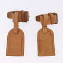 LOUIS VUITTON Name Tag Powanie 10 Set Powanie Leather Beige LV Auth 191944-15
