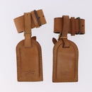 LOUIS VUITTON Name Tag Powanie 10 Set Powanie Leather Beige LV Auth 191944-2