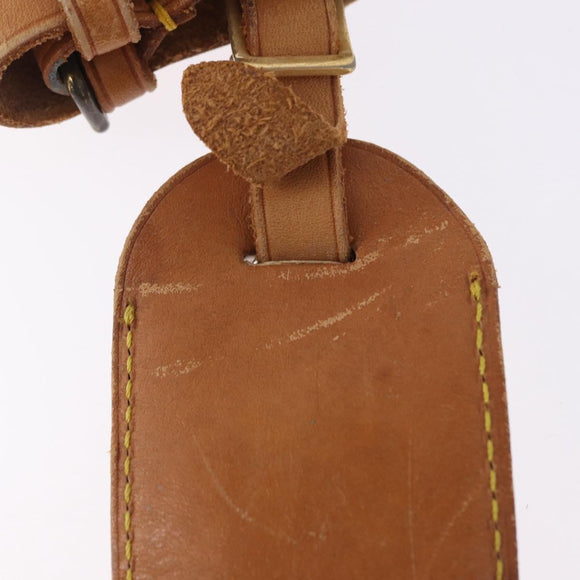 LOUIS VUITTON Name Tag Powanie 10 Set Powanie Leather Beige LV Auth 191944