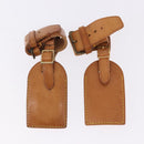 LOUIS VUITTON Name Tag Powanie 10 Set Powanie Leather Beige LV Auth 191944-7