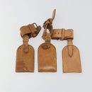 LOUIS VUITTON Name Tag Powanie 10 Set Powanie Leather Beige LV Auth 191945-4
