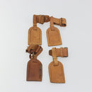 LOUIS VUITTON Name Tag Powanie 10 Set Powanie Leather Beige LV Auth 191945-7