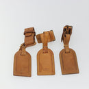 LOUIS VUITTON Name Tag Powanie 10 Set Powanie Leather Beige LV Auth 191948-2