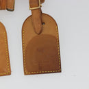 LOUIS VUITTON Name Tag Powanie 10 Set Powanie Leather Beige LV Auth 191948-4