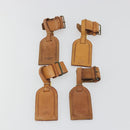 LOUIS VUITTON Name Tag Powanie 10 Set Powanie Leather Beige LV Auth 191948-8