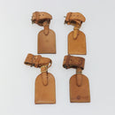 LOUIS VUITTON Name Tag Powanie 10 Set Powanie Leather Beige LV Auth 191948-9