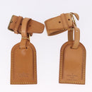 LOUIS VUITTON Name Tag Powanie 10 Set Powanie Leather Beige LV Auth 191949-11