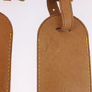 LOUIS VUITTON Name Tag Powanie 10 Set Powanie Leather Beige LV Auth 191949-13