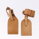 LOUIS VUITTON Name Tag Powanie 10 Set Powanie Leather Beige LV Auth 191949-3