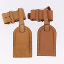 LOUIS VUITTON Name Tag Powanie 10 Set Powanie Leather Beige LV Auth 191949-4
