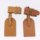 LOUIS VUITTON Name Tag Powanie 10 Set Powanie Leather Beige LV Auth 191949-5