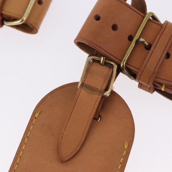 LOUIS VUITTON Name Tag Powanie 10 Set Powanie Leather Beige LV Auth 191949