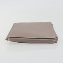 LOUIS VUITTON Pochette Jules PM Clutch Bag Leather Taupe R99760 LV Auth 191954V-3
