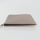 LOUIS VUITTON Pochette Jules PM Clutch Bag Leather Taupe R99760 LV Auth 191954V-4