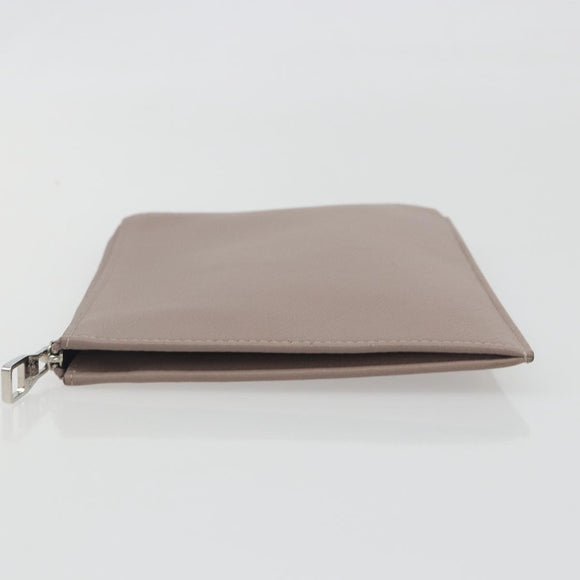 LOUIS VUITTON Pochette Jules PM Clutch Bag Leather Taupe R99760 LV Auth 191954V