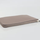 LOUIS VUITTON Pochette Jules PM Clutch Bag Leather Taupe R99760 LV Auth 191954V-5