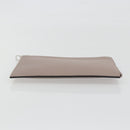 LOUIS VUITTON Pochette Jules PM Clutch Bag Leather Taupe R99760 LV Auth 191954V-6