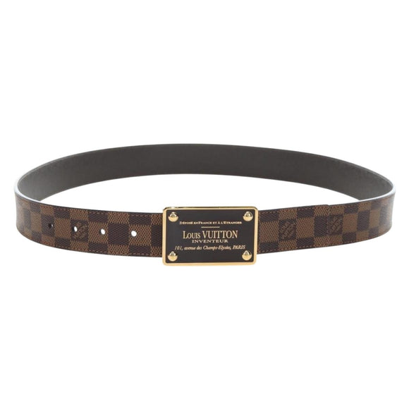 LOUIS VUITTON Damier Ebene Ceinture Anne Van Tours Belt M9677 LV Auth 191957V