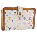 LOUIS VUITTON Multicolor Porte MonnaieViennois Wallet White M92987 Auth 191958-1