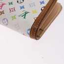 LOUIS VUITTON Multicolor Porte MonnaieViennois Wallet White M92987 Auth 191958-16